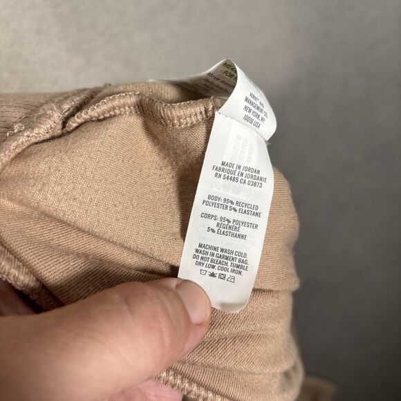 Aerie Pants Womens Size XL Pull On Velour Velvet Capri Ankle Nude Beige Tan Gold - Picture 11 of 12